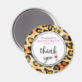 Luipaardvlekkenpatroon Bachelorette-feest Bedankt Magneet (Voorkant / Achterkant)