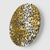 luipaardwandklok grote klok (Hoek)