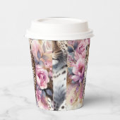 Luipaardwelp en Rozen Papieren Bekers (Links)