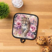 Luipaardwelp en snijplank voor Rozen Pannenlap (Top down)