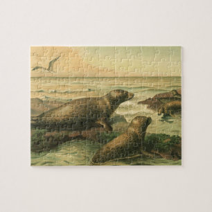 Luipaardzeehonden, waterdieren Zeeleven Legpuzzel