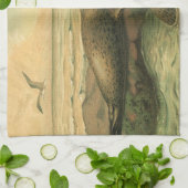 Luipaardzeehonden,  waterdieren Zeeleven Theedoek (Gevouwen)