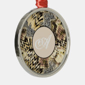 luipaarhuid, slang metalen ornament (Rechts)