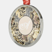 luipaarhuid, slang metalen ornament (Links)