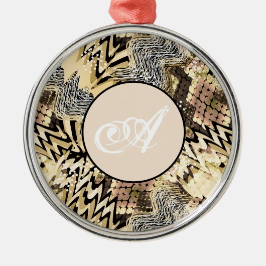 luipaarhuid, slang metalen ornament (Voorkant)