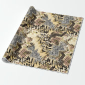 luipaarhuid, slangen cadeaupapier (Uitgerold)