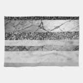 Luipaat Marmer Glitter Strepen Glam 4 Theedoek (Horizontaal)