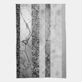 Luipaat Marmer Glitter Strepen Glam 4 Theedoek (Verticaal)