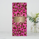 Luipspikkels + parelzwammen//roze kaart (Staand voorkant)