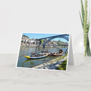 Luis 1-brug over de rivier Douro Portugal Feestdagen Kaart