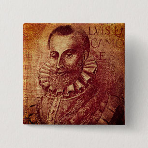 Luís de Camões Vierkante Button 5,1 Cm