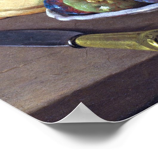 Luis Meléndez still Life with Figs and Bread Poster (Hoek)