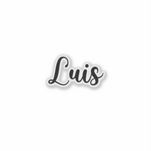 Luis Name - handgeschreven kalligrafie Sticker (Voorkant)