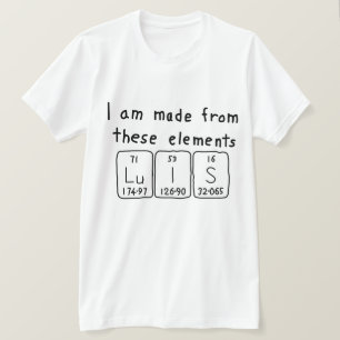 Luis periodiek table name shirt