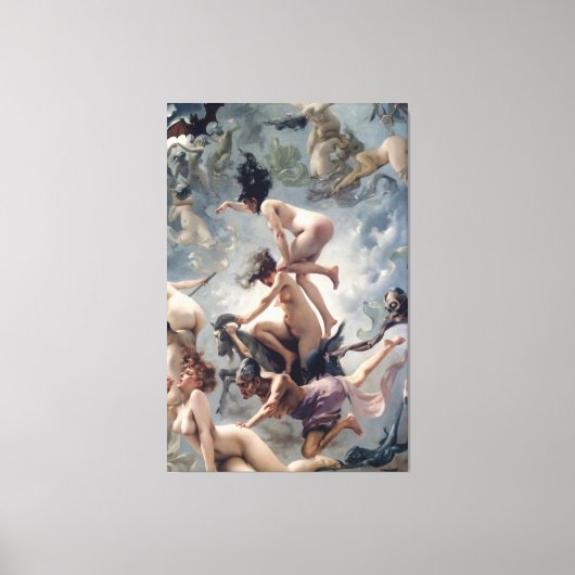 Luis Ricardo Falero - De heksensabbat Canvas Afdruk (Voorkant)