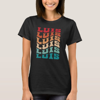 Luis Tie Dye Groovy Hippie 60s 70s Naam Luis T-shirt