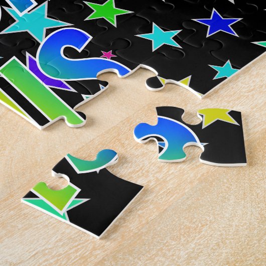 "LUIS" voornaam, geun "HAPPY BIRTHDAY" Legpuzzel (Zijkant)