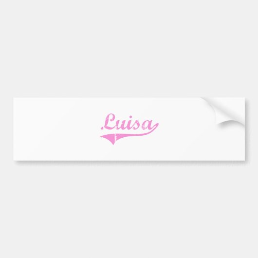 Luisa Classic Style Name Bumpersticker (Voorkant)