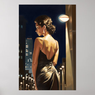 Luisa door straatlicht poster