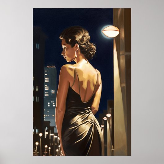 Luisa door straatlicht poster (Voorkant)