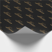 Luisa gold Design Lettering Geschenkpapier Cadeaupapier (Hoek)