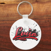 Luisa red Heart Graffiti Schlüsselanhänger Sleutelhanger (Voorkant)