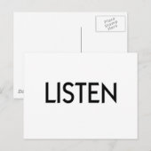 LUISTEN BRIEFKAART (Voorkant / Achterkant)