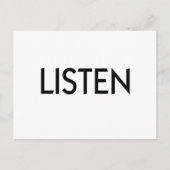 LUISTEN BRIEFKAART (Voorkant)
