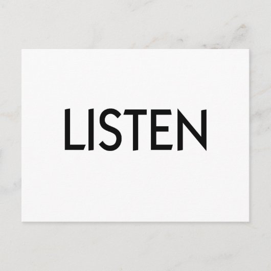 LUISTEN BRIEFKAART (Voorkant)