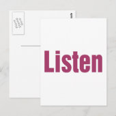LUISTEN BRIEFKAART (Voorkant / Achterkant)