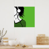 luister 2 de muziek _6 poster (Keuken)