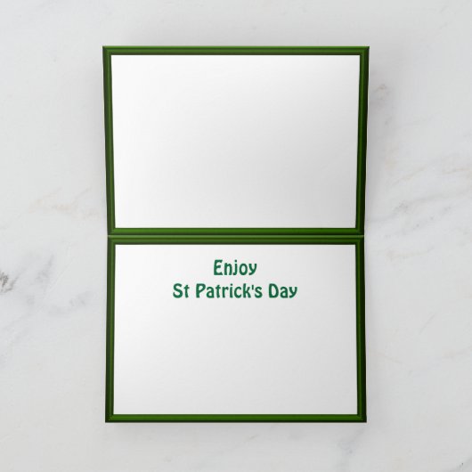 Luister aan Ierse muziek op St Patrick Dag Kaart (Binnen)