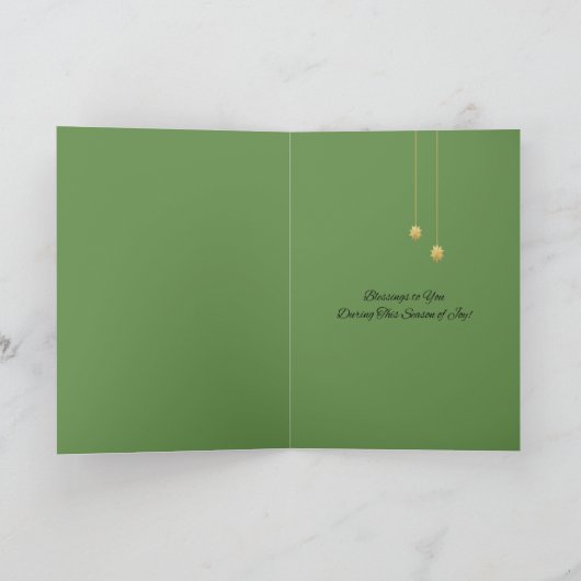 Luister aankondigen Engelen zingen Kerstboom Feestdagen Kaart (Binnen)