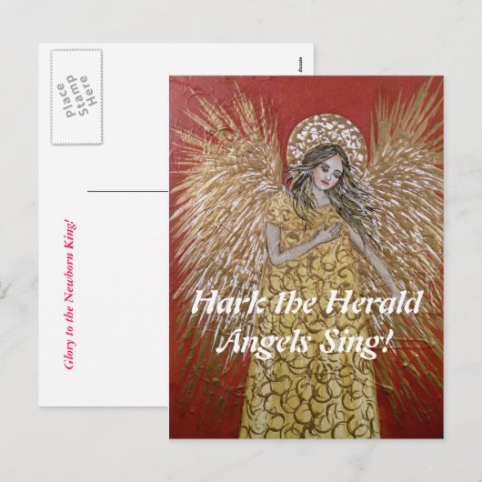 Luister aankondigen het Briefkaart van Kerstmis (Voorkant / Achterkant)