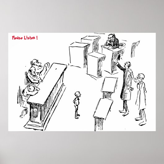 Luister Achtergrondposter Poster (Voorkant)