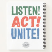 Luister! Actie! Maak een eenheid! Notitieboek (Achterkant)