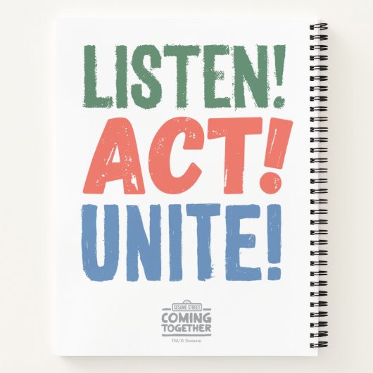 Luister! Actie! Maak een eenheid! Notitieboek (Achterkant)