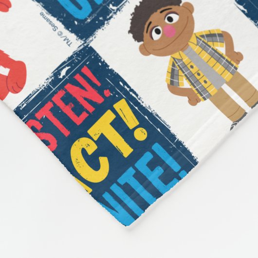 Luister! Actie! Maak een eenheid! Patroon Fleece Deken (Hoek)