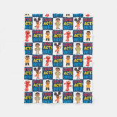 Luister! Actie! Maak een eenheid! Patroon Fleece Deken (Voorkant)