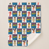 Luister! Actie! Maak een eenheid! Patroon Sherpa Deken (Voorkant)