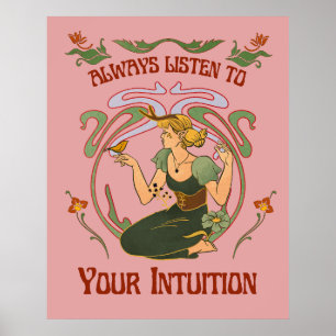 Luister Altijd naar Je Intuïtie Whimsical Poster