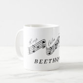 Luister Beethoven Beste Klassieke Muziek Componist Koffiemok (Voorkant links)