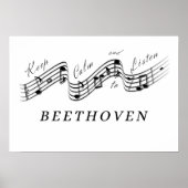 Luister Beethoven Beste Klassieke Muziek Componist Poster (Voorkant)