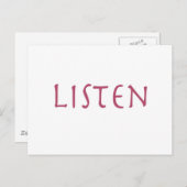 Luister Briefkaart (Voorkant / Achterkant)
