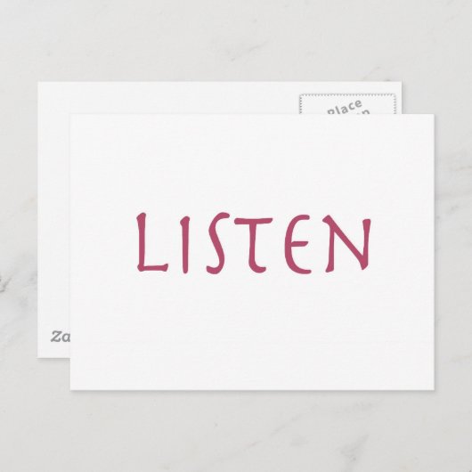 Luister Briefkaart (Voorkant / Achterkant)