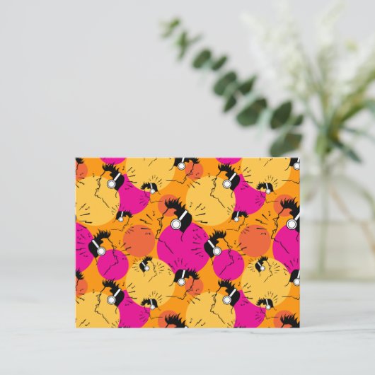 Luister en zing briefkaart (Staand voorkant)