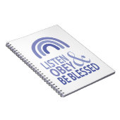 Luister, gehoorzaam en wees gezegend  notitieboek (Rechterzijde)