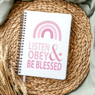 Luister, gehoorzaam en word gezegend notitieboek