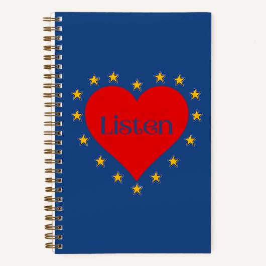 Luister Intuition Notitieboek in het blauw (Voorkant)
