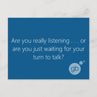 Luister je echt goed briefkaart